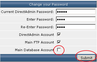 Đổi mật khẩu directadmin